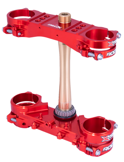 XTRIG Triple Clamp 22 mm by Honda - Model 501330101201 with Red Finish