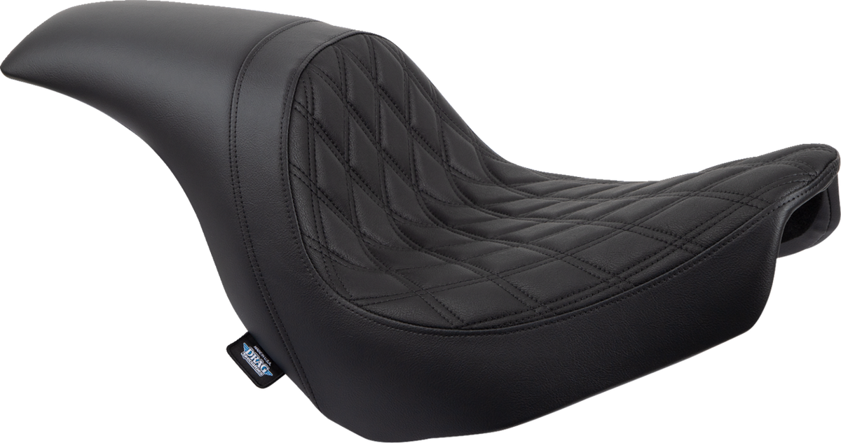 DRAG SPECIALTIES SEATS Predator Seat - Double Diamond w/ Black Sitching - Vinyl - FLSB/FXLR '18-'23 0802-1517