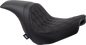 DRAG SPECIALTIES SEATS Predator Seat - Double Diamond w/ Black Sitching - Vinyl - FLSB/FXLR '18-'23 0802-1517