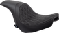 DRAG SPECIALTIES SEATS Predator Seat - Double Diamond w/ Silver Sitching - Vinyl - FLSB/FXLR '18-'23 0802-1518