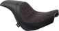 DRAG SPECIALTIES SEATS Predator Seat - Double Diamond w/ Red Sitching - Vinyl - FLSB/FXLR '18-'23 0802-1519