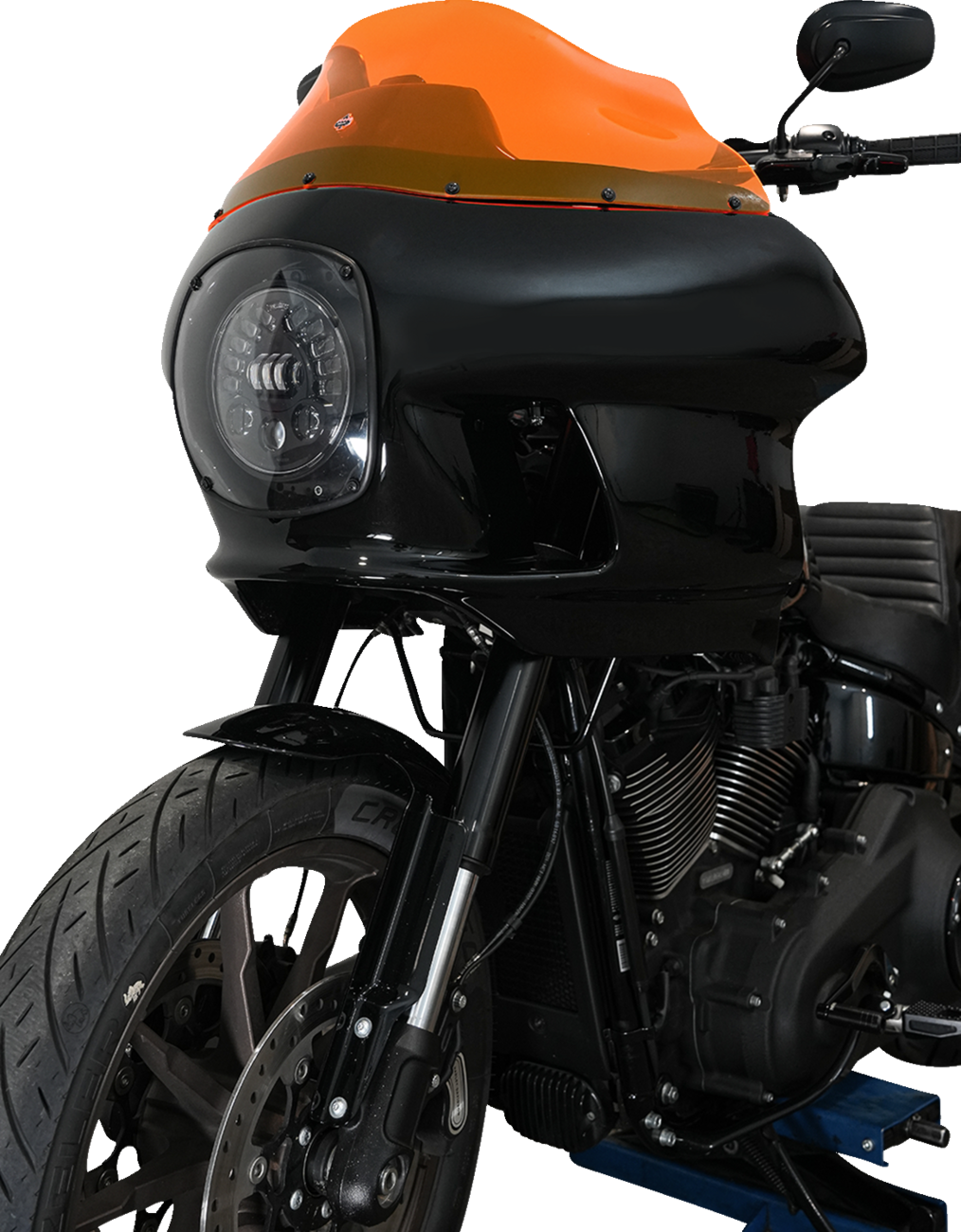 KLOCK WERKS Ice Flare® Windshield - 9" - Orange Ice - FXRP Fairing KWW-02-0608