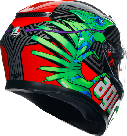 AGV K3 Helmet - Kamaleon - Black/Red/Green - Medium 2118381004013M