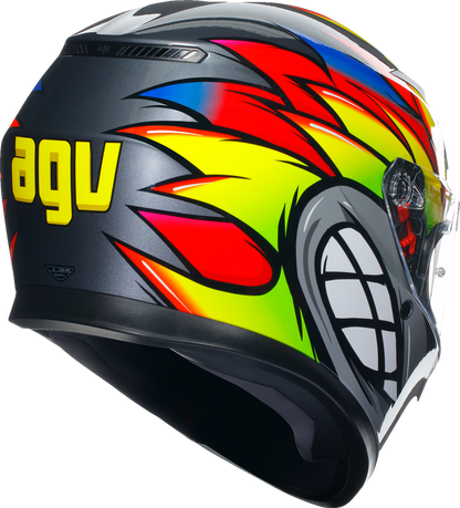 AGV K3 Helmet - Birdy 2.0 - Gray/Yellow/Red - Small 2118381004012S