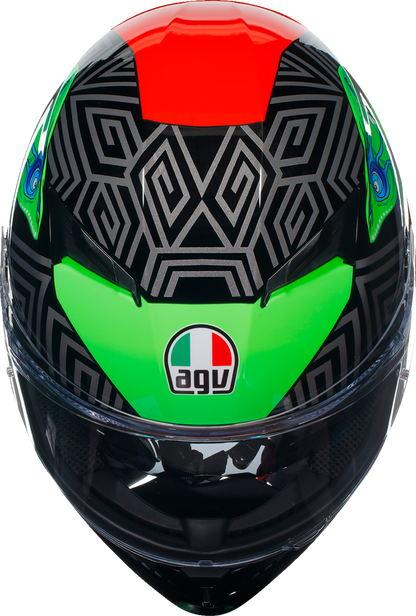 AGV K3 Helmet - Kamaleon - Black/Red/Green - 2XL 21183810040132X