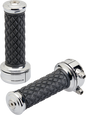 BILTWELL Alumicore Grips - Custom - Chrome 6606-105-01