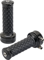 BILTWELL Alumicore Grips - Custom - Black 6606-201-01