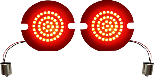 CUSTOM DYNAMICS Turn Signal Insert - LED - Red - Flat GEN-4-R-1156-T
