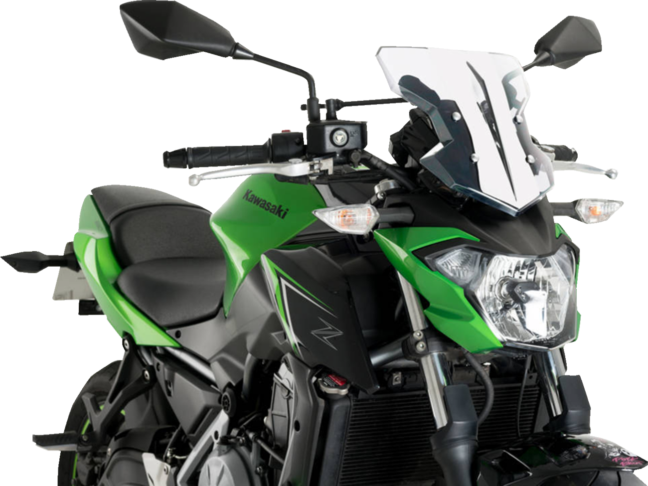 PUIG HI-TECH PARTS Flanker Windshield - 12-3/4" - Clear - Kawasaki 20335W