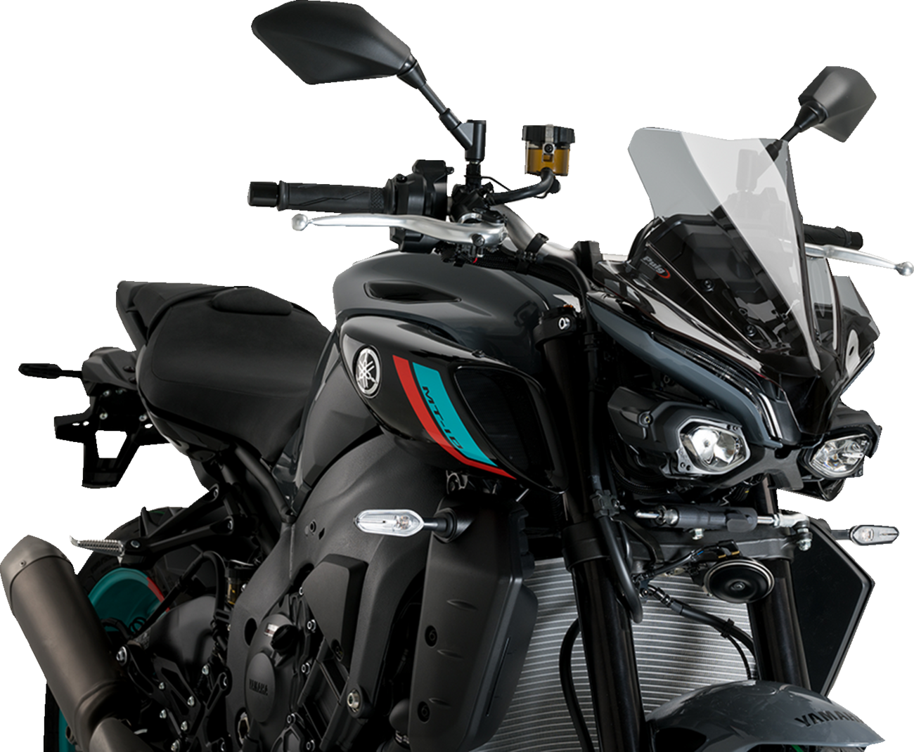 PUIG HI-TECH PARTS New Generation Sport Windshield - 14" - Smoke - MT-10/SP 21361H