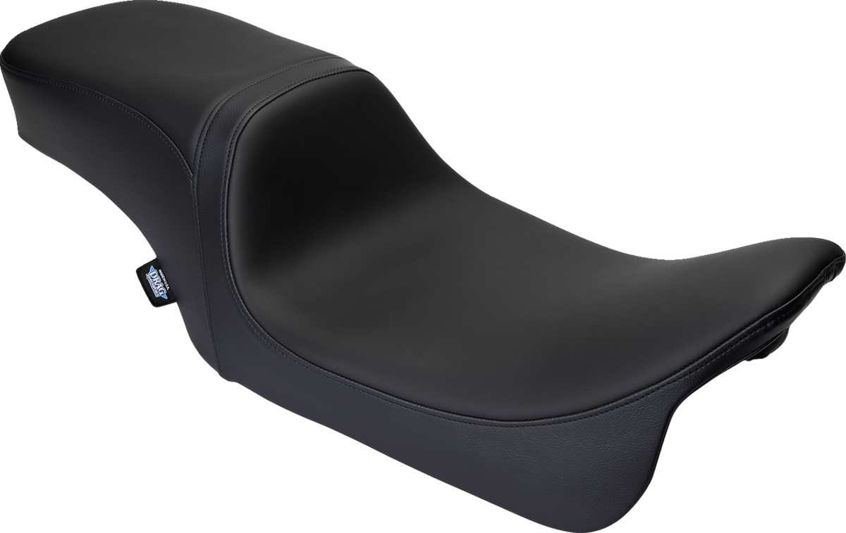 DRAG SPECIALTIES SEATS Predator 2-Up Seat - Solar Leather - Black - Smooth - w/o Backrest - FL '08-'23 08801-1495