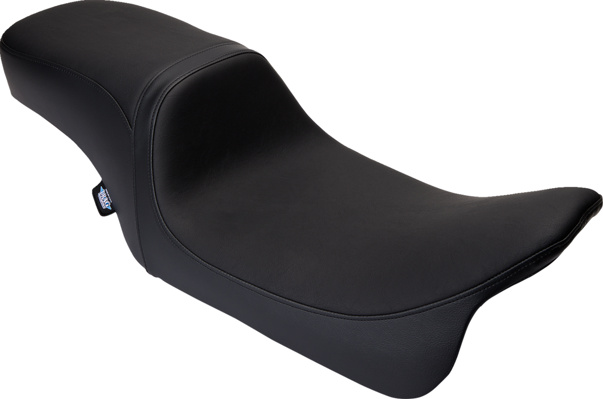 DRAG SPECIALTIES SEATS Predator 2-Up Seat - Vinyl - Black - Smooth - w/o Backrest - FLH/FLT '08-'24 0801-1487