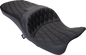 DRAG SPECIALTIES SEATS Freedom Seat - Vinyl - Double Diamond Black Stitch - FLH '09-'23 0801-1481