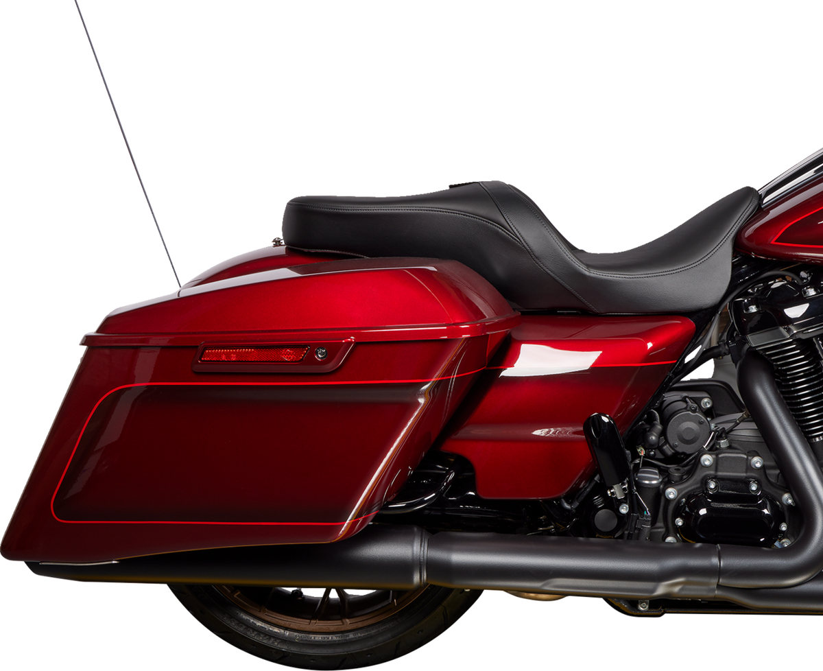 DRAG SPECIALTIES SEATS Freedom Seat - Solar Leather - Black - Smooth - FLH '09-'23 0801-1485