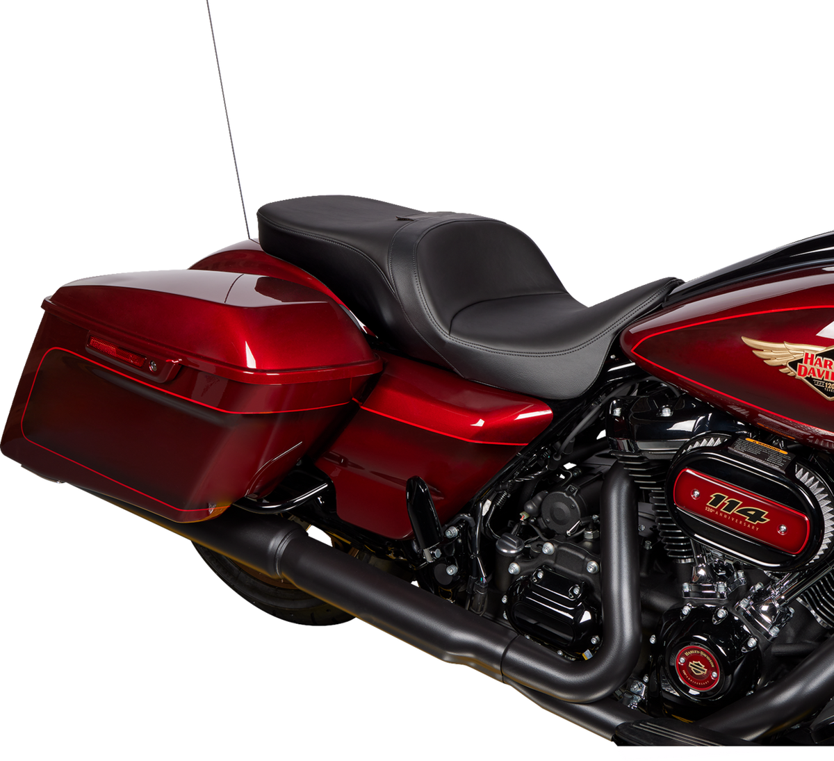DRAG SPECIALTIES SEATS Freedom Seat - Solar Leather - Black - Smooth - FLH '09-'23 0801-1485