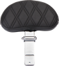 DRAG SPECIALTIES SEATS EZ Glide II Backrest - Small - Vinyl - Double Diamond Black Stitch 0822-0537