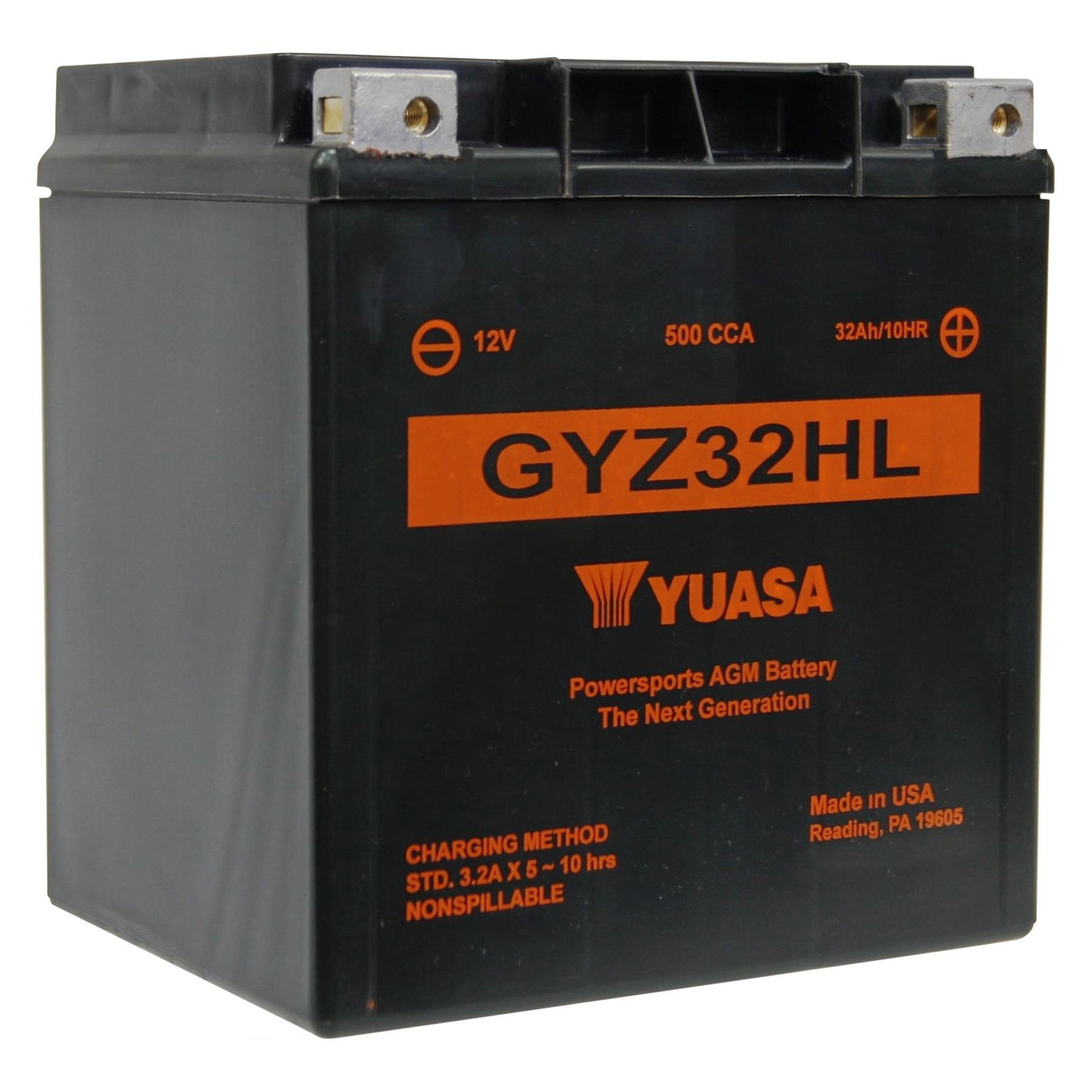 YUASA GYZ32HL Factory Activated Maintenance-Free Motorcycle Battery