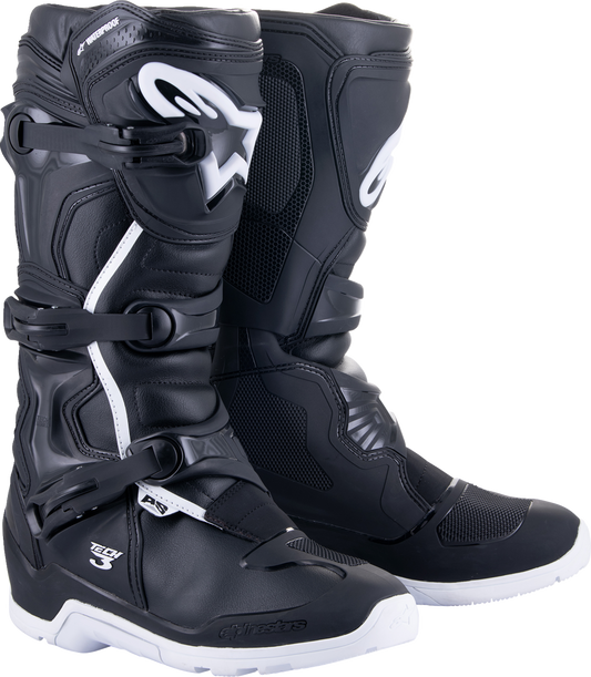 ALPINESTARS Tech 3 Enduro Waterproof Boots - Black/White - US 13 / EU 48 2013324-12-13