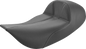 SADDLEMEN Dominator Solo Seat - Extended Reach - w/o Backrest - Black w/ Gray Stitching - FLHR/FLHX '97-'07 897-06-0042