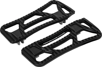 PERFORMANCE MACHINE (PM) Drifter Floorboards - Rider - Black Ops - FL 0036-1025-SMB