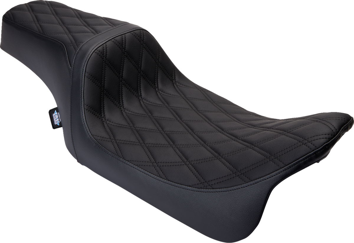 DRAG SPECIALTIES SEATS Predator 1Up Seat - Vinyl - Double Diamond Black Stitch - FLH '08-'23 0801-1483