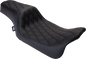 DRAG SPECIALTIES SEATS Predator 1Up Seat - Vinyl - Double Diamond Black Stitch - FLH '08-'23 0801-1483