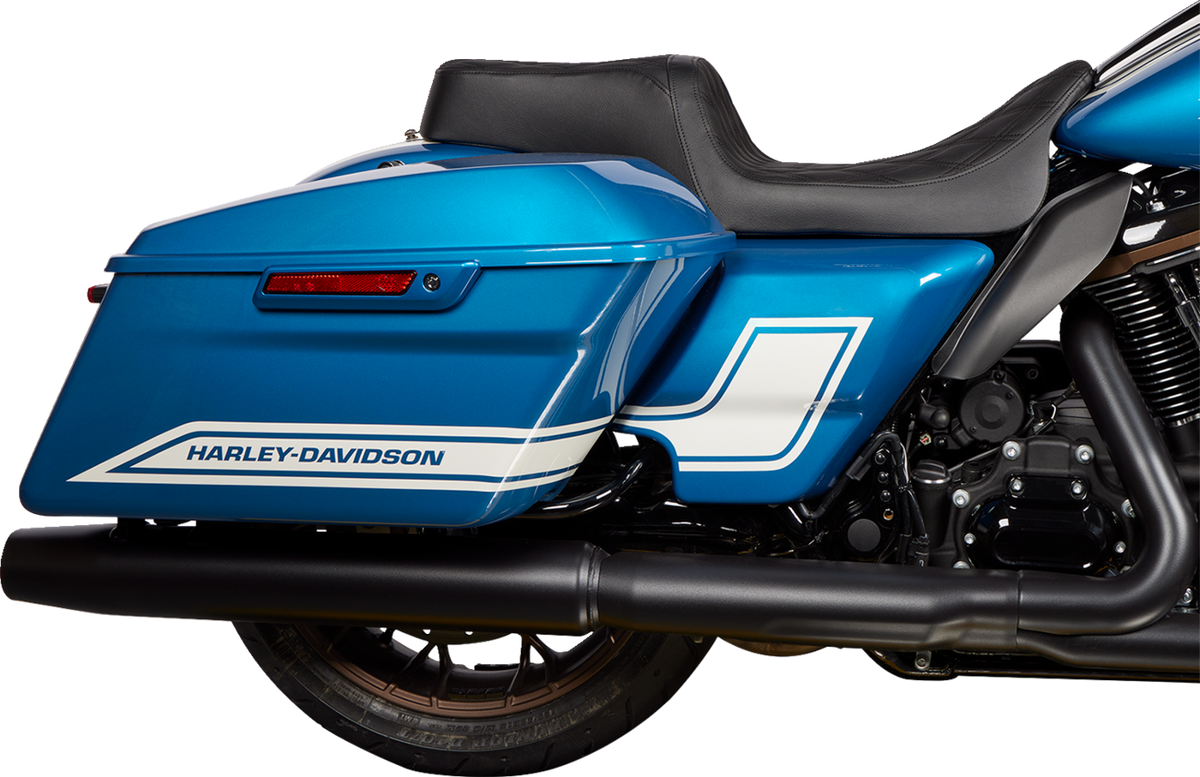 DRAG SPECIALTIES SEATS Predator 1Up Seat - Vinyl - Double Diamond Black Stitch - FLH '08-'23 0801-1483