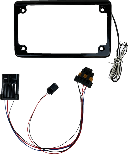 CUSTOM DYNAMICS Lighted License Plate Frame - Gloss Black - RZR CD-LPF-RZRTRAIL