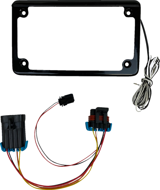 CUSTOM DYNAMICS Lighted License Plate Frame - Gloss Black - RZR XP CD-LPF-RZR2