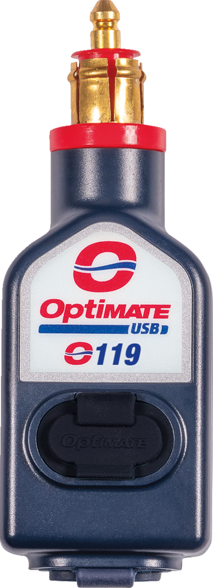 TECMATE Dual USB Charger - 180° BIKE Plug - USB-A/USB-C O-119