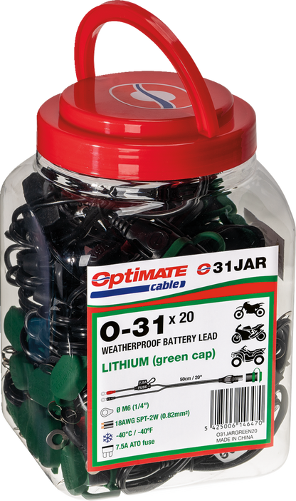 TECMATE Charging Cable - OptiMate - O-31S - 20 Pack O-31SJAR