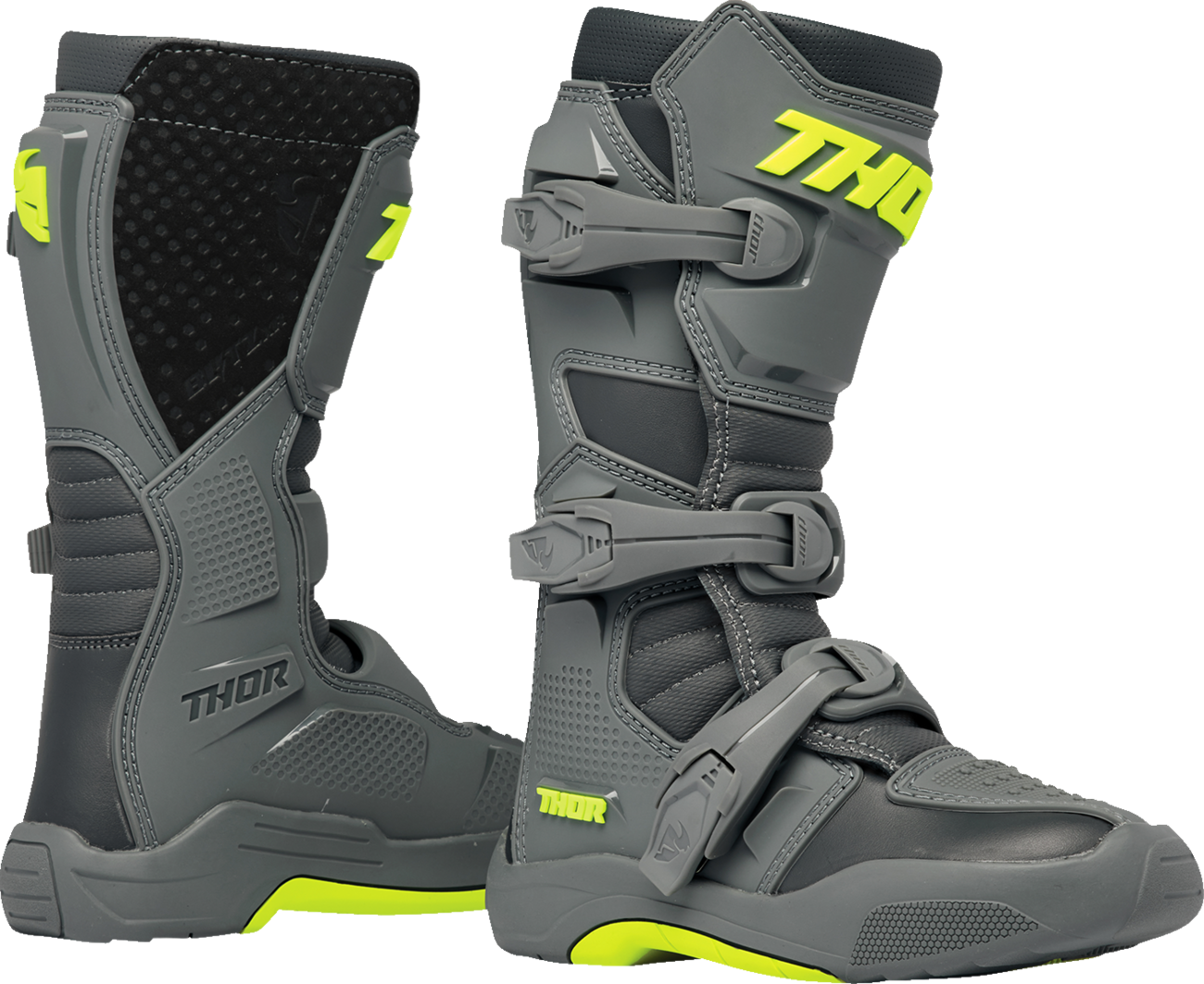 THOR Youth Blitz XR Boots - Gray/Charcoal - US 3 3411-0740