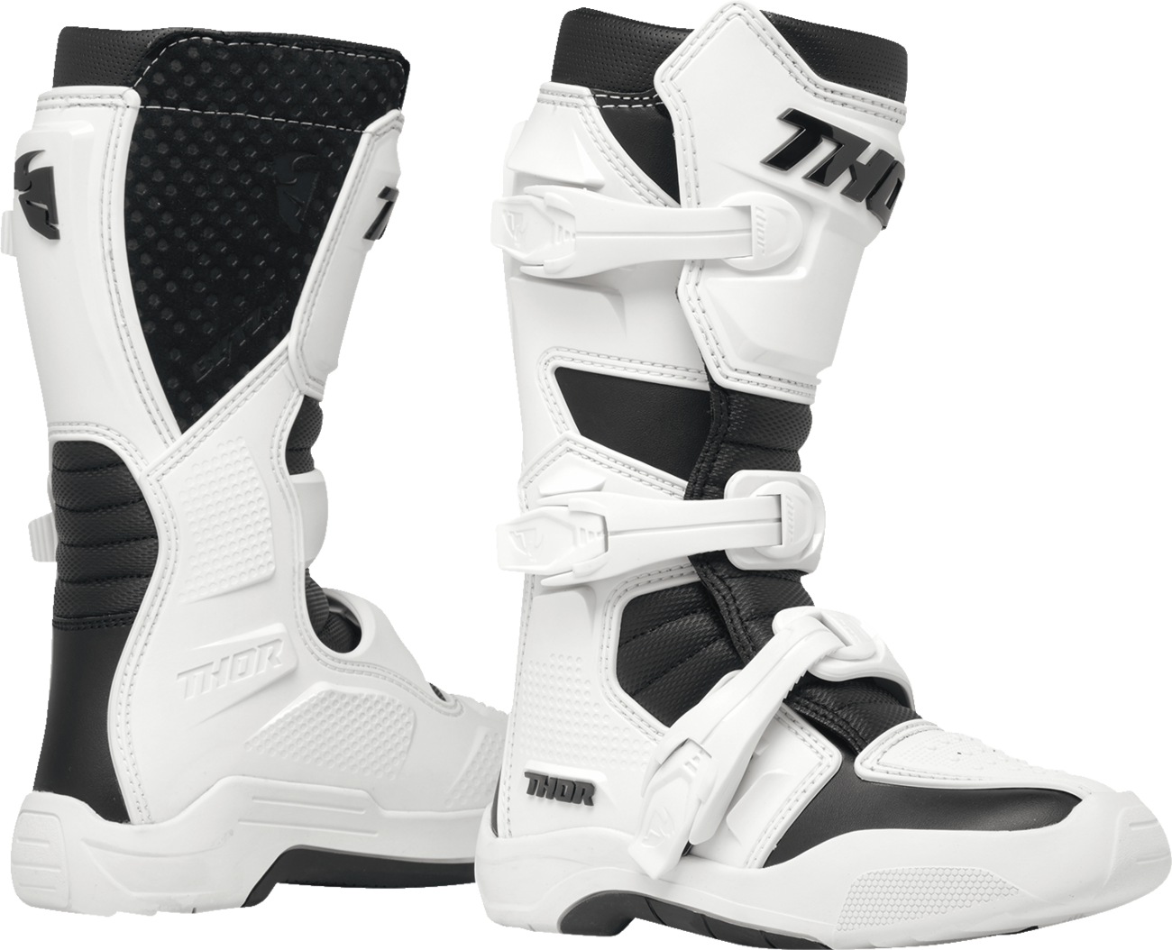 THOR Youth Blitz XR Boots - White/Black - US 4 3411-0748