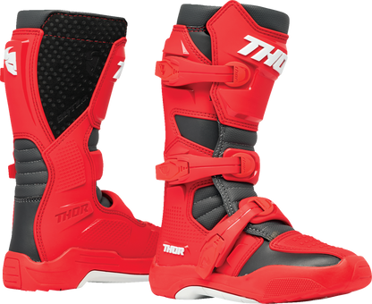 THOR Youth Blitz XR Boots - Red/Charcoal - US 6 3411-0757