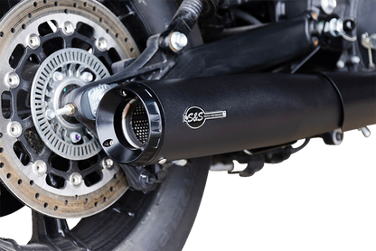 S&S CYCLE 2-into-1 Grand National Exhaust System - Black - Race Only 4111-266-R