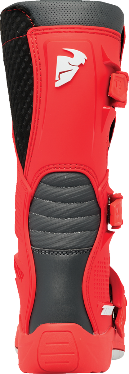 THOR Youth Blitz XR Boots - Red/Charcoal - US 3 3411-0754
