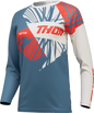 THOR Women's Sector Split Jersey - Blue Steel/Vintage White - Large 2911-0297