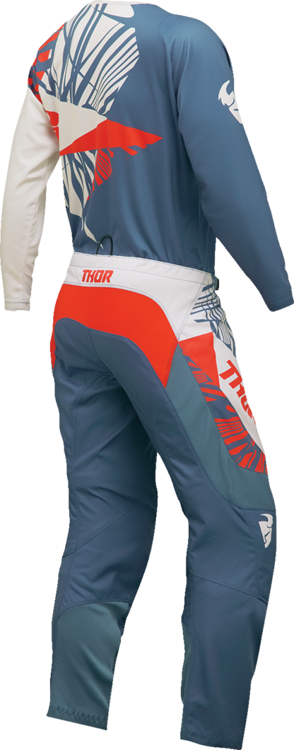 THOR Women's Sector Split Jersey - Blue Steel/Vintage White - 2XL 2911-0299