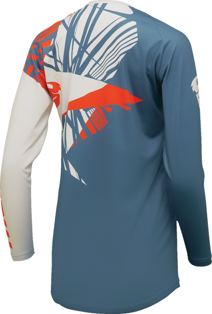 THOR Women's Sector Split Jersey - Blue Steel/Vintage White - 2XL 2911-0299