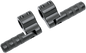 LINDBY Clamp-On 3 Band Foot Peg - Wide - Black BL815