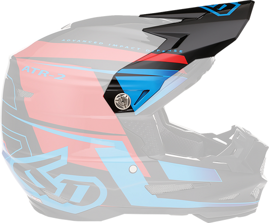 6D HELMETS ATR-2 Visor - Mach - Black/Red/Blue 72-6117