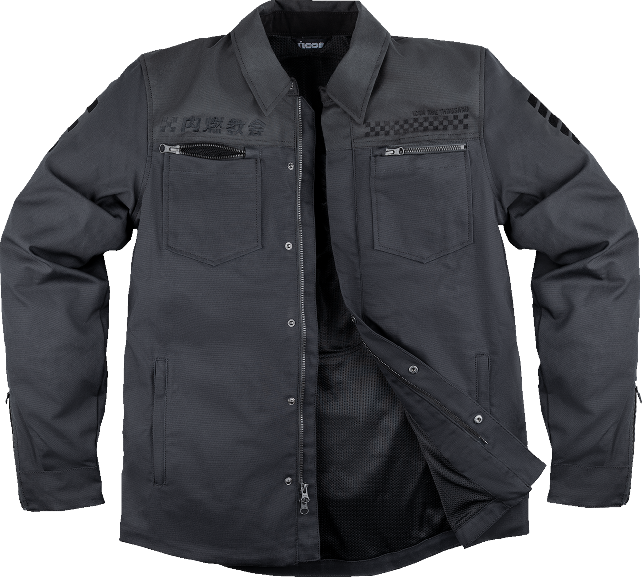 ICON Upstate Canvas National™ Jacket - Black - Small 2820-6560