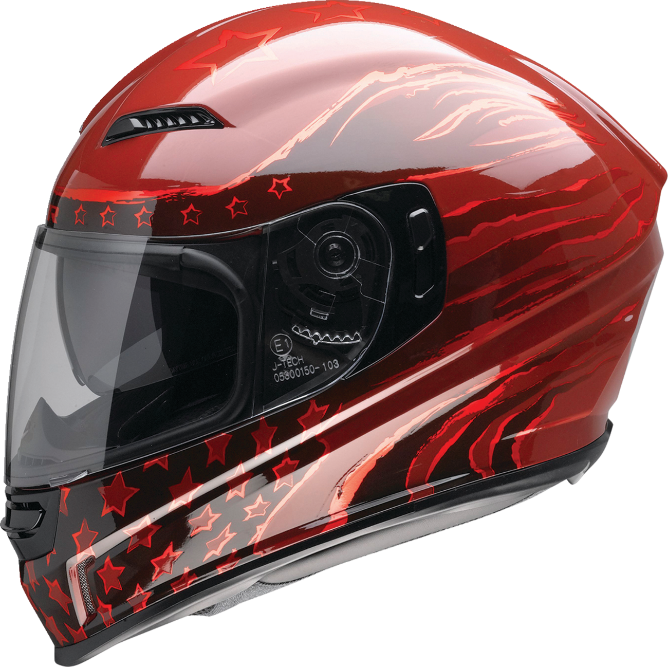 Z1R Jackal Patriot Helmet - Red, 3XL by Z1R (Part Number 0101-15425)