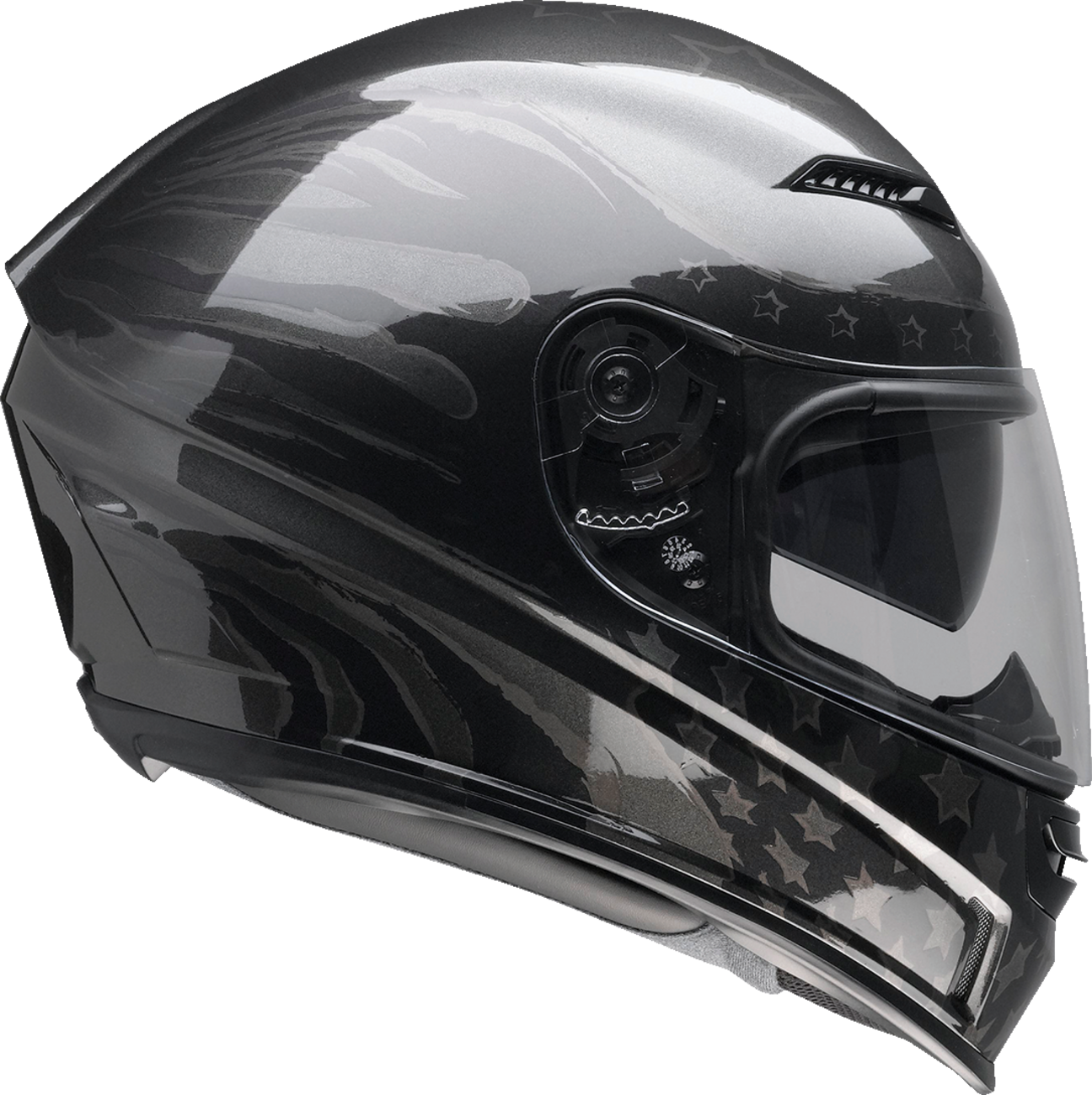 Z1R Jackal Helmet Patriot Stealth XS with Anti-Fog Shield and Drop-Down Sun Visor