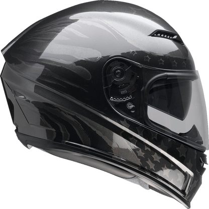 Z1R Jackal Helmet Patriot Stealth XS with Anti-Fog Shield and Drop-Down Sun Visor