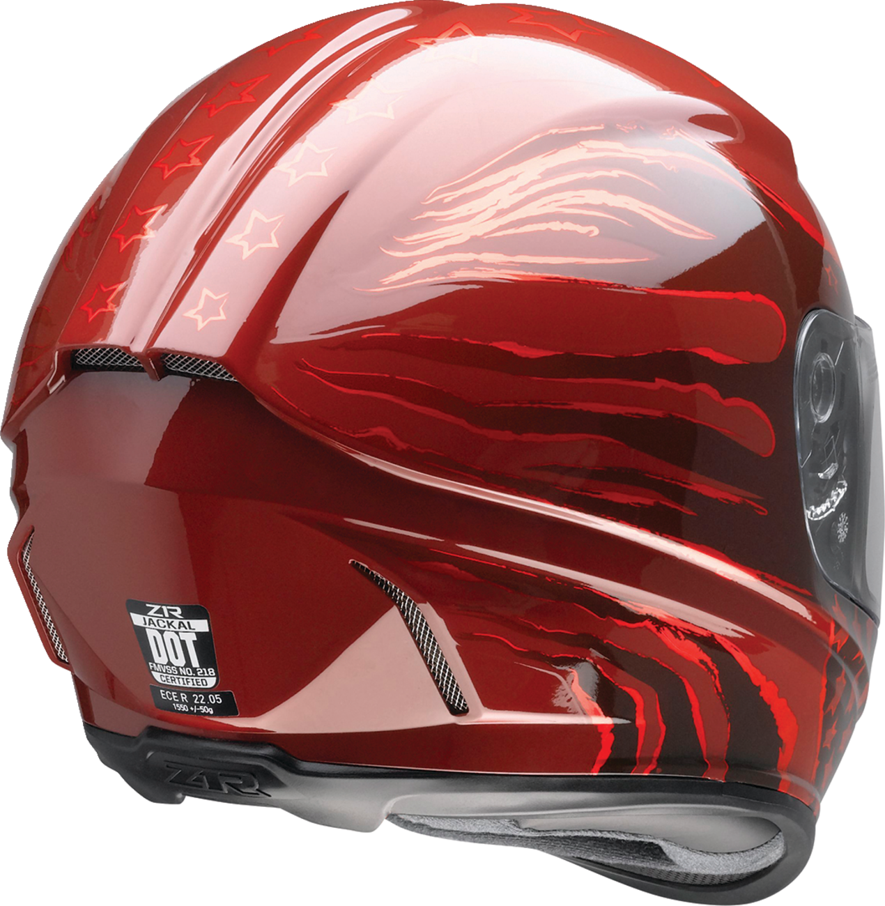 Z1R Jackal Patriot Helmet - Red, 3XL by Z1R (Part Number 0101-15425)