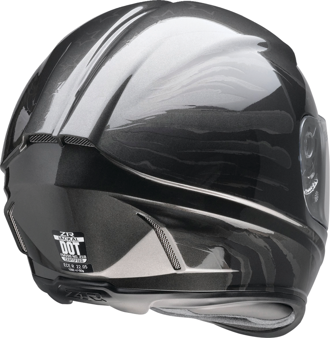 Z1R Jackal Helmet Patriot Stealth XS with Anti-Fog Shield and Drop-Down Sun Visor
