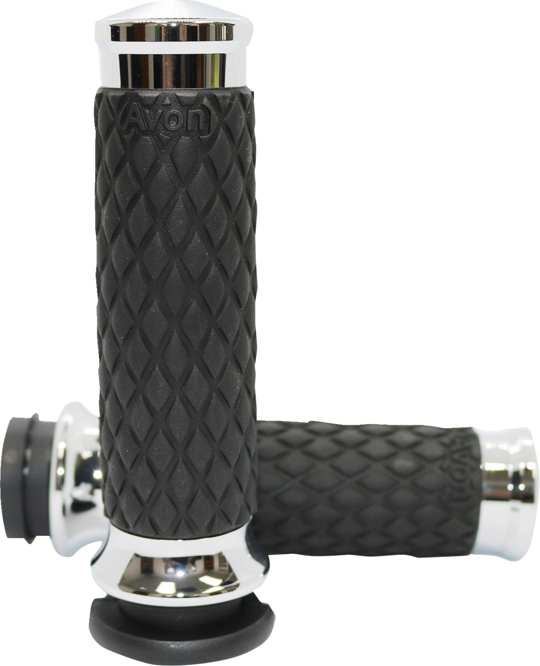 AVON GRIPS Diamond Contour Grips - Chrome DIA-60-CH