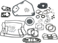 S&S CYCLE Complete Gasket Kit - 4" - EVO Big Twin 106-1020