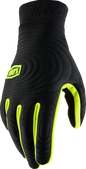 100% Brisker Xtreme Gloves - Black/Fluo Yellow - Small 10030-00001